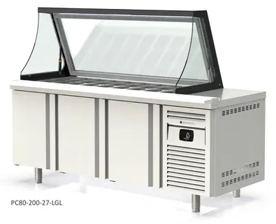 Mesa preparación con tapa cristal elevable Coreco PC80-150-15-LGL - Varios