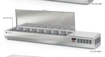 Expositor ingredientes FAST-FOOD GN Coreco EI-1/3-135 - Vitrinas de refrigeración