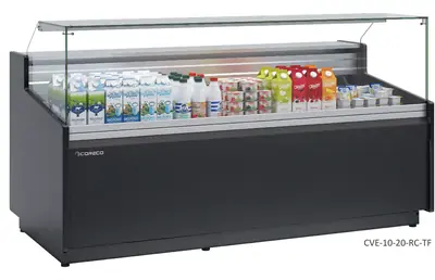 Vitrina expositora modular serie 10 DELICATESSEN con reserva Coreco CVE-10-10-RC-TF - Vitrinas de refrigeración