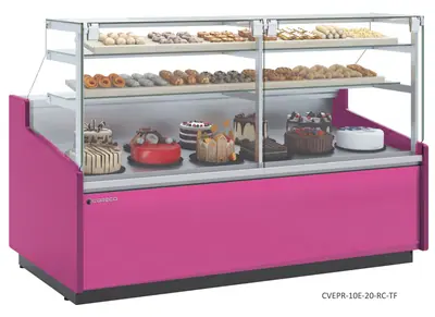 Vitrina expositora modular serie 10 DELICATESSEN con reserva Coreco CVEPR-10E-10-RC-TF - Vitrinas de refrigeración