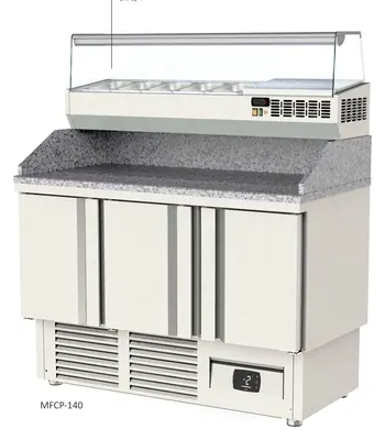 Mesa fría compacta pizza Coreco MFCP-140 - Mesas frías de pizza