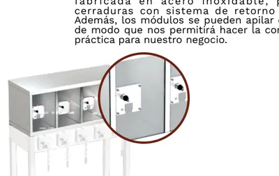 Fricosmos Taquilla consigna de acero inox ref. 081436 - Muebles neutros